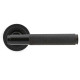 Brompton Sprung Lever Door Handle on Art Deco Rose Set - Aged Bronze