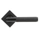 Brompton Sprung Lever Door Handle on Square Rose Set - Aged Bronze