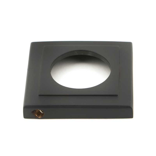 Brompton Sprung Lever Door Handle on Square Rose Set - Aged Bronze