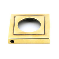 Aged Brass Newbury Lever on Square Rose Set - Unsprung