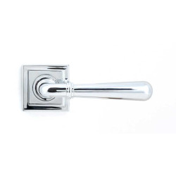 Polished Chrome Newbury Lever on Square Rose Set - Unsprung