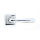 Polished Chrome Newbury Lever on Square Rose Set - Unsprung