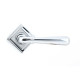 Polished Chrome Newbury Lever on Square Rose Set - Unsprung