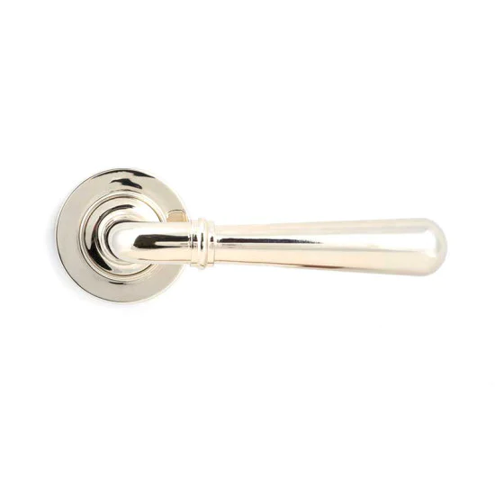 Polished Nickel Newbury Lever on Round Rose Set - Unsprung