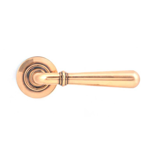 Polished Bronze Newbury Lever on Round Rose Set - Unsprung