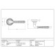 Aged Brass Hammered Newbury Lever on Beehive Rose Set - Unsprung