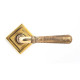 Aged Brass Hammered Newbury Lever on Square Rose Set - Unsprung
