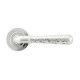 Polished Chrome Hammered Newbury Lever on Round Rose Set - Unsprung