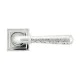 Polished Chrome Hammered Newbury Lever on Square Rose Set - Unsprung