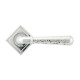 Polished Chrome Hammered Newbury Lever on Square Rose Set - Unsprung