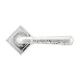 Polished Chrome Hammered Newbury Lever on Square Rose Set - Unsprung