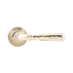 Polished Nickel Hammered Newbury Lever on Beehive Rose Set - Unsprung