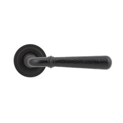 Aged Bronze Hammered Newbury Lever on Art Deco Rose Set - Unsprung