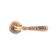 Polished Bronze Hammered Newbury Lever on Round Rose Set - Unsprung
