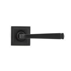 Aged Bronze Avon Lever Door Handle on Square Rose Set - Unsprung