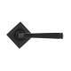 Aged Bronze Avon Lever Door Handle on Square Rose Set - Unsprung