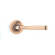 Polished Bronze Avon Lever Door Handle on Round Rose Set - Unsprung