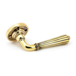 Aged Brass Hinton Lever on Rose Set - Unsprung