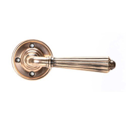 Polished Bronze Hinton Lever on Rose Set - Unsprung