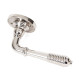 Polished Nickel Reeded Lever on Rose Set - Unsprung