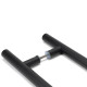 T Bar Handle with Back-to-Back Fixings - Matt Black Finish