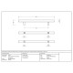 T Bar Handle with Back-to-Back Fixings - Matt Black Finish