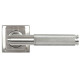 Brompton Unsprung Lever Door Handle on Square Rose Set - Satin Marine Stainless Steel