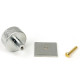 Satin Chrome Brompton Cabinet Knob on Square Rose