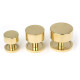 Polished Brass Kelso Cabinet Knob on Round Rose