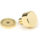 Polished Brass Kelso Cabinet Knob on Round Rose