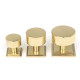 Polished Brass Kelso Cabinet Knob on Square Rose