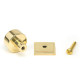 Polished Brass Kelso Cabinet Knob on Square Rose