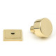 Polished Brass Kelso Cabinet Knob on Square Rose