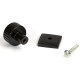 Aged Bronze Judd Cabinet Knob on Square Rose