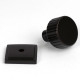 Aged Bronze Judd Cabinet Knob on Square Rose