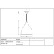 White Gloss Brindley Pendant in Dusk