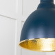 Hammered Brass Brindley Pendant in Dusk