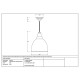 Hammered Brass Brindley Pendant in Dusk