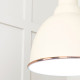 White Gloss Brindley Pendant in Teasel