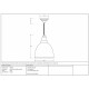 White Gloss Brindley Pendant in Teasel