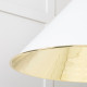 Smooth Brass Hockley Pendant in Flock