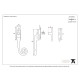 Blacksmith Pewter Patina Lockable Monkeytail Night Vent Fastener