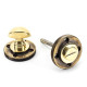 Aged Brass Square Bathroom Thumbturn Set