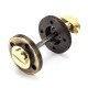 Aged Brass Square Bathroom Thumbturn Set