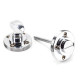 Polished Chrome Art Deco Round Bathroom Thumbturn Set