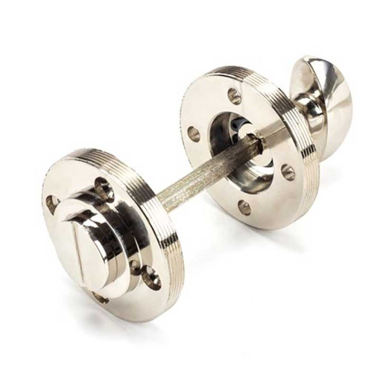 Polished Nickel Round Bathroom Thumbturn Set