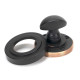 Aged Bronze Art Deco Bathroom Thumbturn Set