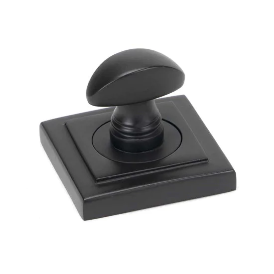 Aged Bronze Square Bathroom Thumbturn Set