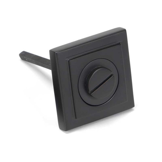 Aged Bronze Square Bathroom Thumbturn Set