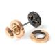 Polished Bronze Round Bathroom Thumbturn Set